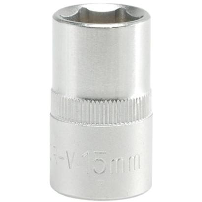 Cheie tubulara hexagonala 1/2, 15 mm, din crom-vanadiu