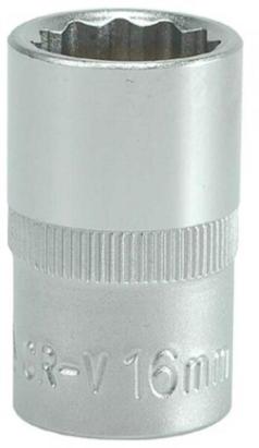 Cheie tubulara hexagonala 3/8, 16 mm, din crom-vanadiu
