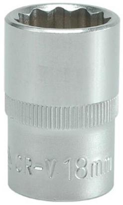 Cheie tubulară hexagonală 3/8, 18 mm, din crom-vanadiu