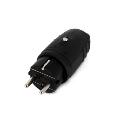 Ștecher cauciuc demontabil negru IP44 pentru cablu H07RN-F 3G2.5, 16A