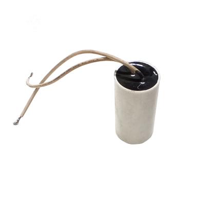 Condensator de pornire motor 14uF 450VAC cu fire, carcasă plastic