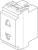 Priza Vimar 2P+E 16A, 1 modul, standard Euro-America, alb
