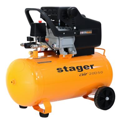 Compresor de aer Stager Air 20D50, 50L, 8 bar, 200 l/min, monofazat