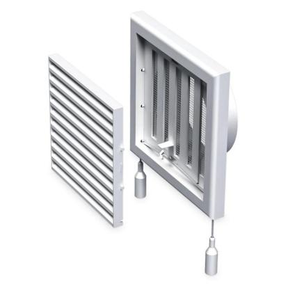 Grilă de ventilație Vimar MV 100 VRS, PVC alb, Ø100 mm, 154x110 mm
