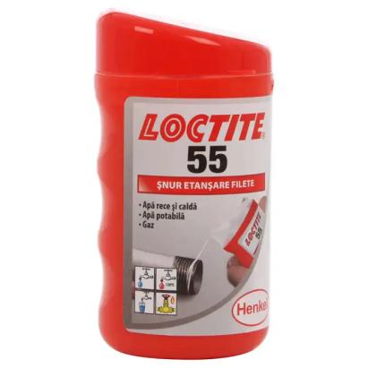Loctite 55 snur de etansare pentru filete, 160 m, pentru tevi metalice si plastic