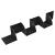 Raft de perete zig-zag retro din MDF, negru mat, Greiz