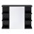 Dulap de baie suspendat cu oglindă Harstad 64x80x20 cm, negru
