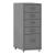 Dulap mobil de birou cu 5 sertare, gri, 69x28x41 cm, en.casa