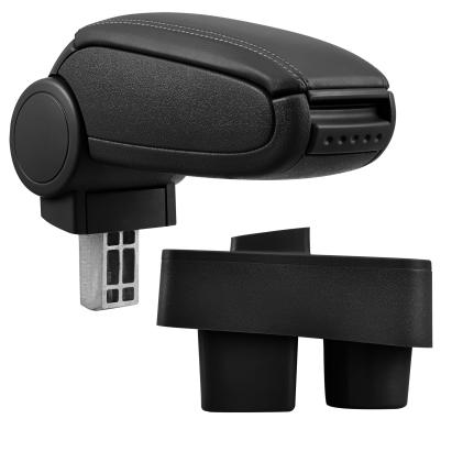 Cotieră auto Skoda Fabia II și Roomster cu compartiment, neagră