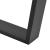 Set 2 picioare de masă din oțel, negre mate, 55-75 x 72 cm