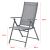 Set 2 scaune de grădină Kalamata gri deschis, pliabile, cu spătar reglabil