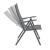 Set 2 scaune de grădină pliabile Kalamata, gri închis, cu spătar reglabil