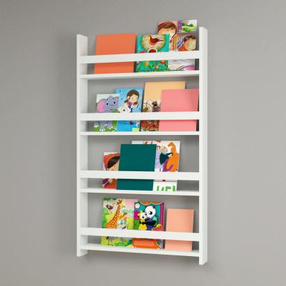 Raft de perete pentru copii Sotenäs alb 120x74x10 cm [en.casa]
