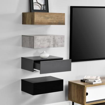 Wandregal Oslo 4er Set 46x30x15cm in vier Farben [en.casa]