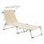 Șezlong pliabil din aluminiu cu parasolar Legorreta, bej, 189x57 cm