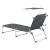 Șezlong pliabil din aluminiu cu copertină Legorreta, gri închis