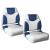 Set 2 scaune pentru barcă pliabile, impermeabile, albastre/albe