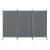Paravan despărțitor Teruel cu 3 panouri, 260x176 cm, gri închis