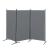 Paravan despărțitor Teruel cu 3 panouri, 260x176 cm, gri închis