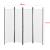 Paravan despărțitor Huesca cu 4 panouri, 200x171 cm, alb