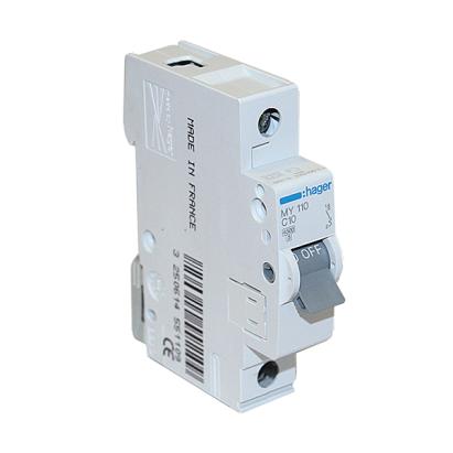 Siguranță automată Hager MY110 C10 1P 10A, 230/400V AC, curba C