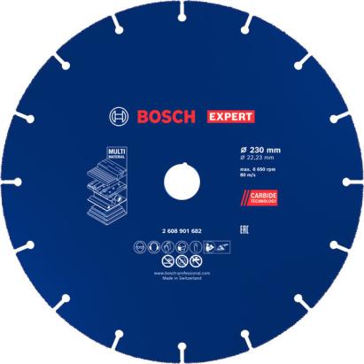 Disc de tăiere Bosch Expert 230x22,23 mm pentru metal și multi material