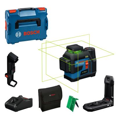Nivela laser Bosch GLL 12V-100-33CG verde 3x360° cu LB 10 si L-BOXX
