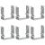 Ancore de gard, 6 buc., argintiu, 14x6x15 cm, oțel galvanizat GartenMobel Dekor
