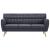 Canapea 3 locuri, tapițerie textilă, 172x70x82 cm, gri închis GartenMobel Dekor