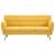 Canapea cu 3 locuri, material textil, 172 x 70 x 82 cm, galben GartenMobel Dekor