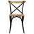 Scaune, spătar în cruce, 2 buc., negru, lemn masiv de mango GartenMobel Dekor