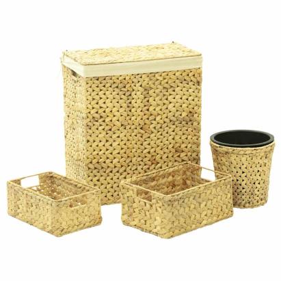 Set accesorii de baie, 4 piese, zambilă de apă GartenMobel Dekor