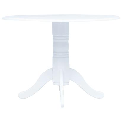 Masă de bucătărie, alb, 106 cm, lemn masiv de hevea GartenMobel Dekor