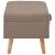 Taburet cu depozitare, 40 cm, maro, material textil GartenMobel Dekor