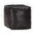 Fotoliu puf, negru, 40 x 40 x 40 cm, piele naturală de capră GartenMobel Dekor