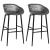 Scaune de bar, 2 buc., gri GartenMobel Dekor
