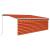 Copertină retractabilă manual cu stor, portocaliu&maro, 4x3 m GartenMobel Dekor