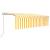 Copertină retractabilă automat cu stor, galben&alb, 5x3 m GartenMobel Dekor