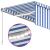 Copertină retractabilă manual cu stor&LED albastru&alb 3,5x2,5m GartenMobel Dekor
