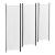 Paravan despărțitor Huesca cu 5 panouri, 250x171 cm, alb