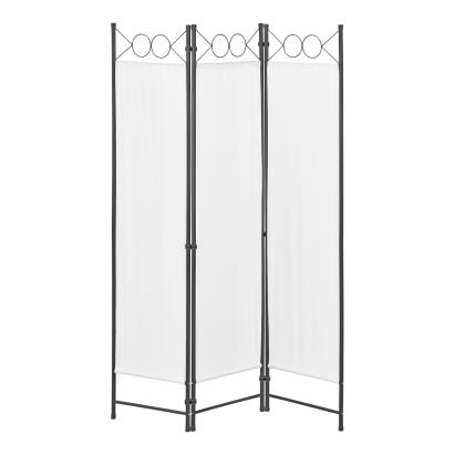 Paravan despărțitor Saragossa, 3 panouri, alb, 120x171 cm, en.casa