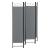 Paravan despărțitor pliabil Saragossa, 4 panouri, 160x171 cm, gri închis
