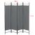 Paravan despărțitor pliabil Saragossa, 4 panouri, 160x171 cm, gri închis