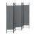 Paravan despărțitor pliabil Saragossa, 5 panouri, 200x171 cm, gri închis