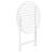 Set bistro pliabil din metal alb, 3 piese, pentru balcon și grădină