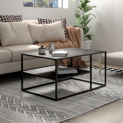 Couchtisch Solund 90x60x45 cm Schwarz [en.casa]