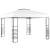 Pavilion de grădină cu șiruri de lumini LED, alb, 3x3 m GartenMobel Dekor