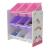 Raft pentru jucării copii cu 9 cutii, model unicorn, alb/lila/roz