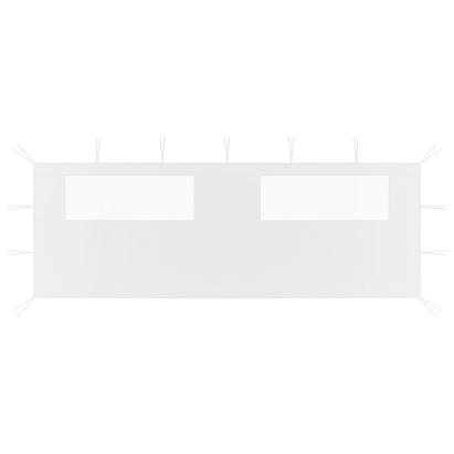 Perete lateral foișor cu ferestre, 6x2 m, alb GartenMobel Dekor