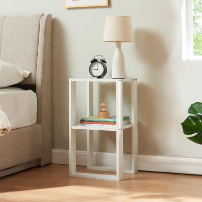 Beistelltisch Thyholm 55x30x30 cm Weiß [en.casa]